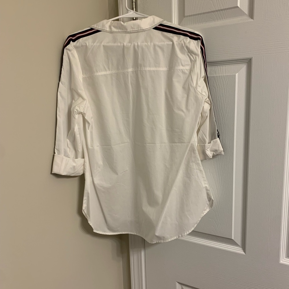 Nwot Express Button Up Sleeve Reverse Stitch Stri… - image 2